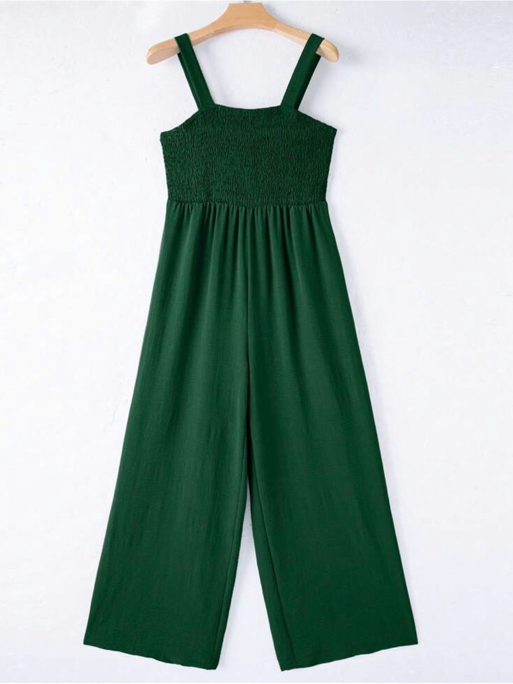 PETITE Women’s Forest Green Wide-Leg Jumpsuit